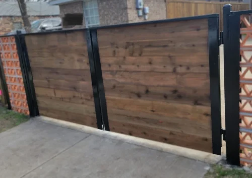 Iron framed double gate